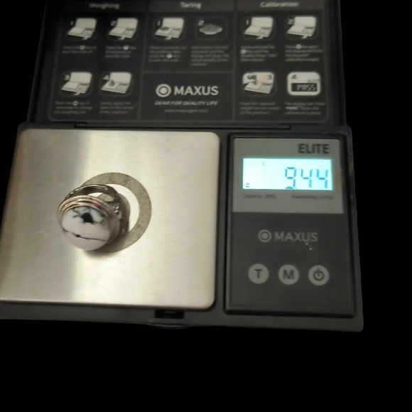 White Buffalo And Sterling Silver Chunky Ring NWOT - Picture 10 of 10